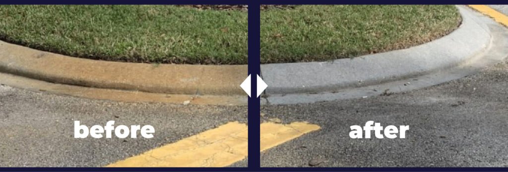 before & after extreme concrete cleaning